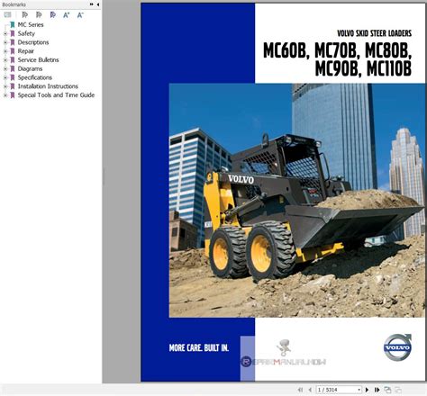 Volvo Skid Steer Loader MC80B Service and Repair Manual